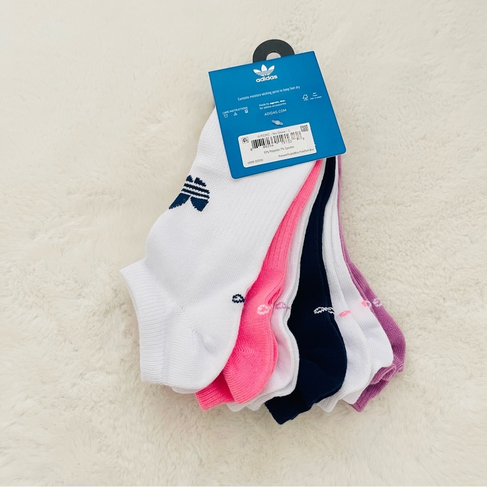 Adidas Vibrant Ankle No Show Socks 6 pairs - Picture 3 of 5